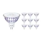 Multipack 10x Philips Master Value LED Spot GU5.3 MR16 5.8W 450lm 36D - 927 Blanc Très Chaud | Meilleur rendu des couleurs - Dimmable - Équivalent 35W