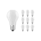 Multipack 10x Ledvance Classic LED E27 Poire Filament Dépolie 11W 1521lm - 827 Blanc Très Chaud | Dimmable - Équivalent 100W
