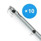Multipack 10x Noxion Réglette LED Étanche Poseidon V3.0 35-65W 4550-9100lm - 830-865 CCT | 150cm - Câblage Traversant (5x2.5mm2)