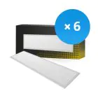Multipack 6x Bright Choice Panneau LED Backlit 36W 3240lm - 840 Blanc Froid | 120x30cm - UGR 