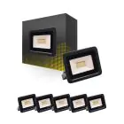 Multipack 6x Bright Choice Projecteur LED 20W 2000lm 100D - 840 Blanc Froid | IP66 - Symétrique