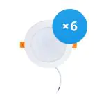 Multipack 6x Bright Choice Downlight LED 12W 1080lm 120D - 840 Blanc Froid | Diamètre 115mm - Équivalent 1x18W