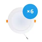 Multipack 6x Bright Choice Downlight LED 18W 1620lm 120D - 840 Blanc Froid | Diamètre 175mm - Équivalent 2x18W