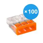 Multipack 100x Wago 2273-203  Connecteur | 3 Câble Connexion