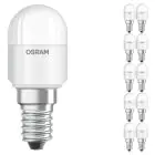 Multipack 10x Ledvance LED Special T26 E14 Tubular Dépolie 2.3W 200lm - 827 Blanc Très Chaud | Équivalent 20W