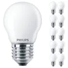 Multipack 10x Philips Master Value LED Lustre E27 Boule Dépolie 3.4W 470lm - 927 Blanc Très Chaud | Meilleur rendu des couleurs - Dimmable - Équivalent 40W