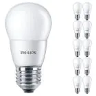 Multipack 10x Philips Corepro LED Lustre E27 Boule Dépolie 7W 806lm - 827 Blanc Très Chaud | Équivalent 60W