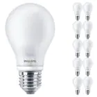 Multipack 10x Philips Corepro LED Ampoule E27 Poire Dépolie 7W 806lm - 827 Blanc Très Chaud | Équivalent 60W