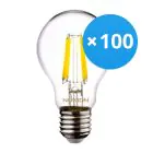Multipack 100x Noxion Lucent LED E27 Poire Filament Claire 4.5W 470lm - 840 Blanc Froid | Équivalent 40W