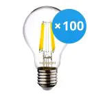 Multipack 100x Noxion Lucent LED E27 Poire Filament Claire 7W 806lm - 840 Blanc Froid | Équivalent 60W