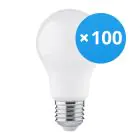 Multipack 100x Bright Choice LED Ampoule E27 Poire Dépolie 4.9W 470lm - 830 Blanc Chaud | Équivalent 40W