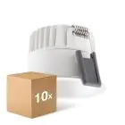 Multipack 10x Ledvance Spot LED Foncélight Aluminium Blanc 8W 680lm 36D - 930 Blanc Chaud | Diamètre 68mm - IP44 - Meilleur rendu des couleurs - Dimmable