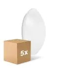 Multipack 5x Ledvance Surface Circulaire 400 24W 830 1920lm Blanc IP44 | avec Détecteur de Mouvement - Blanc Chaud - Équivalent 2x26W