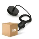 Multipack 4x Philips Cord Vintage E27 Noir