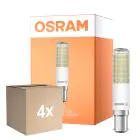 Multipack 4x Osram Special T Slim LED B15d Claire 8W 1055lm - 827 Blanc Très Chaud | Dimmable - Équivalent 75W