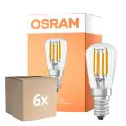 Multipack 6x Osram LED Special E14 Tubular Ampoule T26 Filament Claire 2.8W 250lm - 827 Blanc Très Chaud | Dimmable - Équivalent 25W