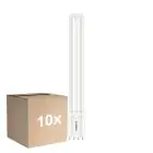 Multipack 10x Philips CorePro PL-L LED Ampoule EM/Mains 12W - 830 Blanc Chaud | 4-Pins - Équivalent 24W