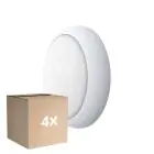 Multipack 4x Noxion Hublot LED Pro V2 12/16/20W 2400lm - 830-840-865 CCT | 325mm - IP65 + Cercle  Blanc