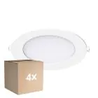 Multipack 4x Noxion Downlight LED Slim V2.0 12W 1200lm 120D - 830 Blanc Chaud | 170mm - Diamètre 150mm - IP44 