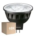Multipack 10x Philips Master LED Spot GU5.3 MR16 6.7W 440lm 24D - 930 Blanc Chaud | Meilleur rendu des couleurs - Dimmable - Équivalent 35W