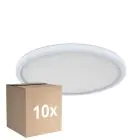 Multipack 10x D'Lite Plafonnier Luma Blanc 18W 1700lm - 827 Blanc Très Chaud | IP44 - 29cm