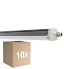 Multipack 10x Ledvance Étanche Réglette Imperméable FLEX Câblage Traversant 34W 5600lm - 840 Blanc Froid | 120cm - Équivalent 2x36W