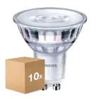 Multipack 10x Philips Corepro LED Spot GU10 PAR16 4W 345lm 36D - 827 Blanc Très Chaud | Dimmable - Équivalent 50W